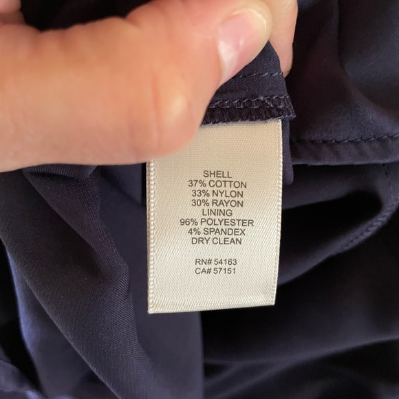 ELIZA J MOCK NECK OPEN BACK MERMAID GOWN BLUE BLACK - Picture 11 of 11